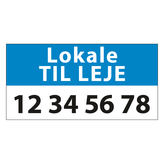 Lokale Til leje skilt