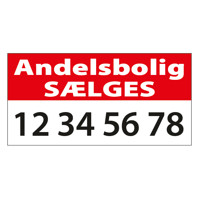 Andelsbolig sælges skilt