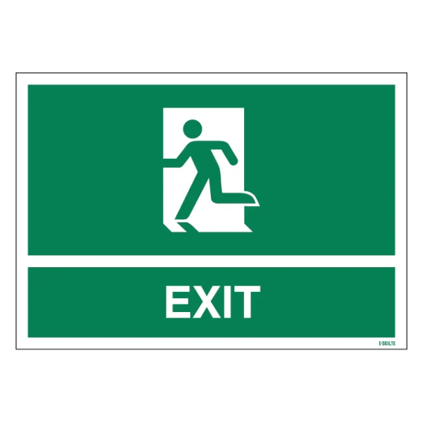 Exit mod venstre Skilt