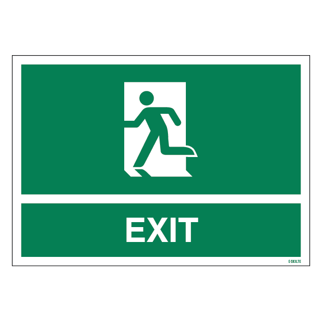 Exit Skilt. Redningsskilt