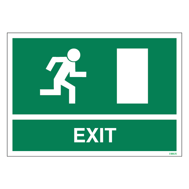 Exit mod højre Skilt