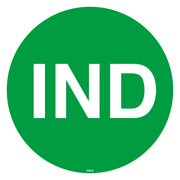 IND grøn skilt