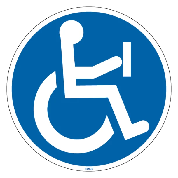Handicap-knap skilt