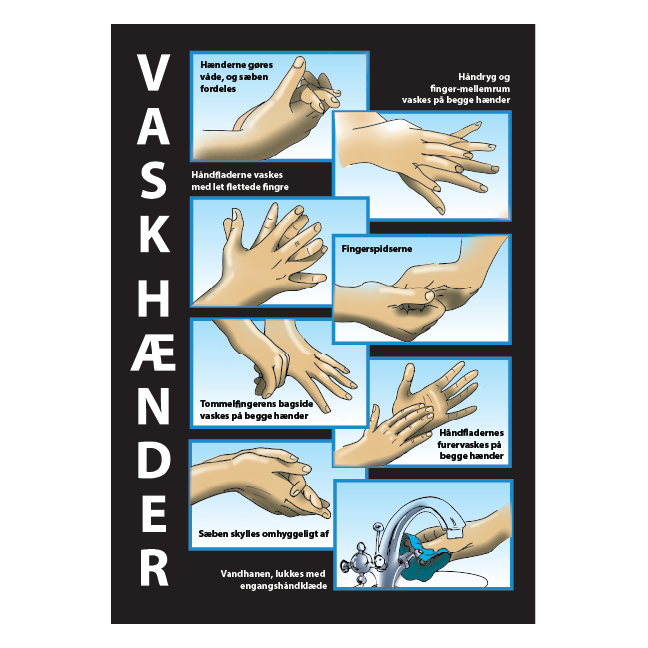 Vask hænder skilt