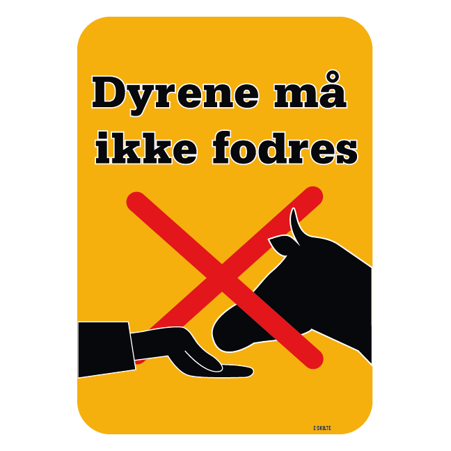 Dyrene må ikke fodres skilt