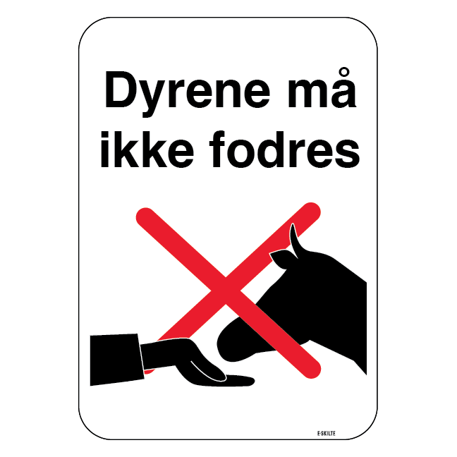Dyrene må ikke fodres skilt