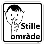 Stille område. Bygningsskilt