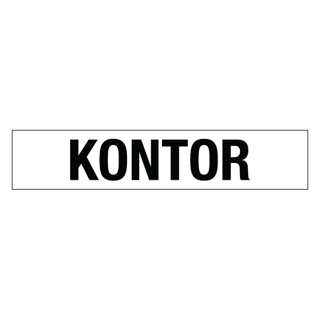 Kontor . Bygningsskilt