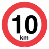 C55 Hastighedsbegrænsning 10 km Skilt