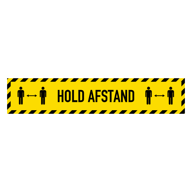 Hold afstand skilt