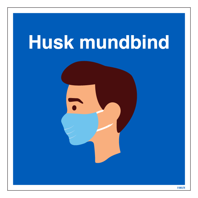 Husk mundbind skilt - Moderne stil