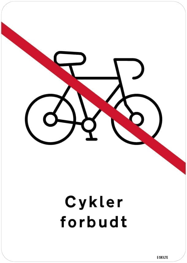 cykler forbudt