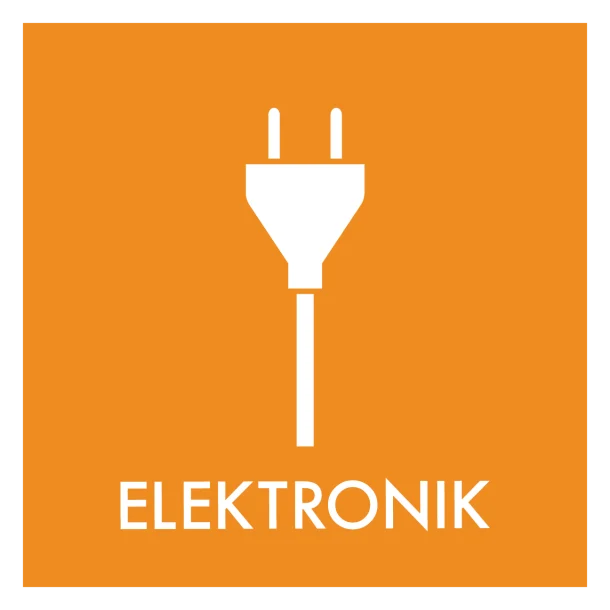 Elektronik affald skilt - Dansk Affaldssortering