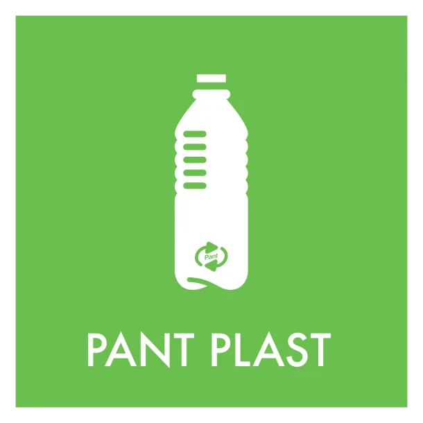 Pant plast skilt - Dansk Affaldssortering