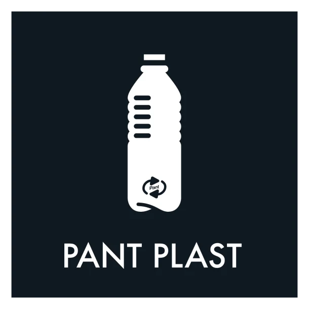 Pant plast sort skilt - Dansk Affaldssortering