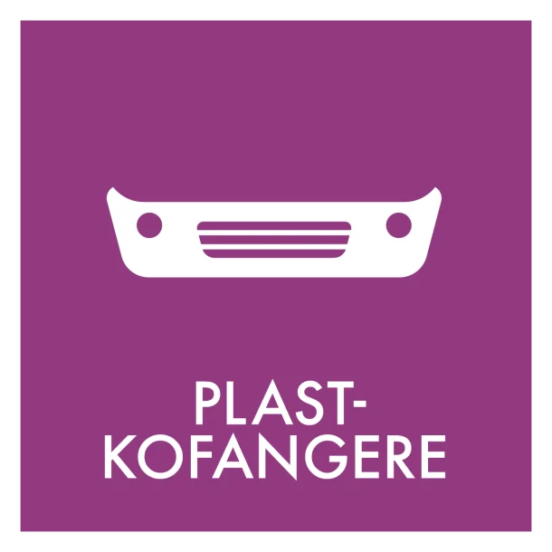 Plastkofanger skilt - Dansk Affaldssortering