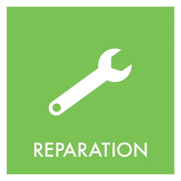 Reparation skilt - Dansk Affaldssortering