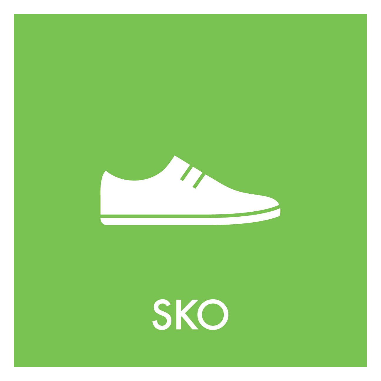 Sko skilt - Dansk Affaldssortering
