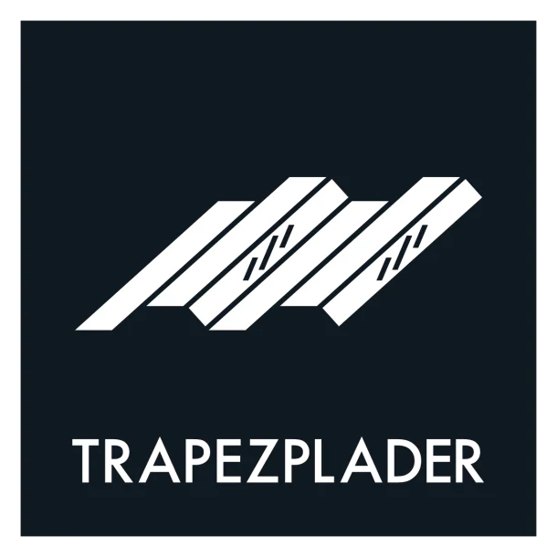 Trapezplader sort skilt - Dansk Affaldssortering