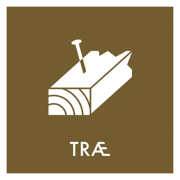 Træ skilt - Dansk Affaldsforening