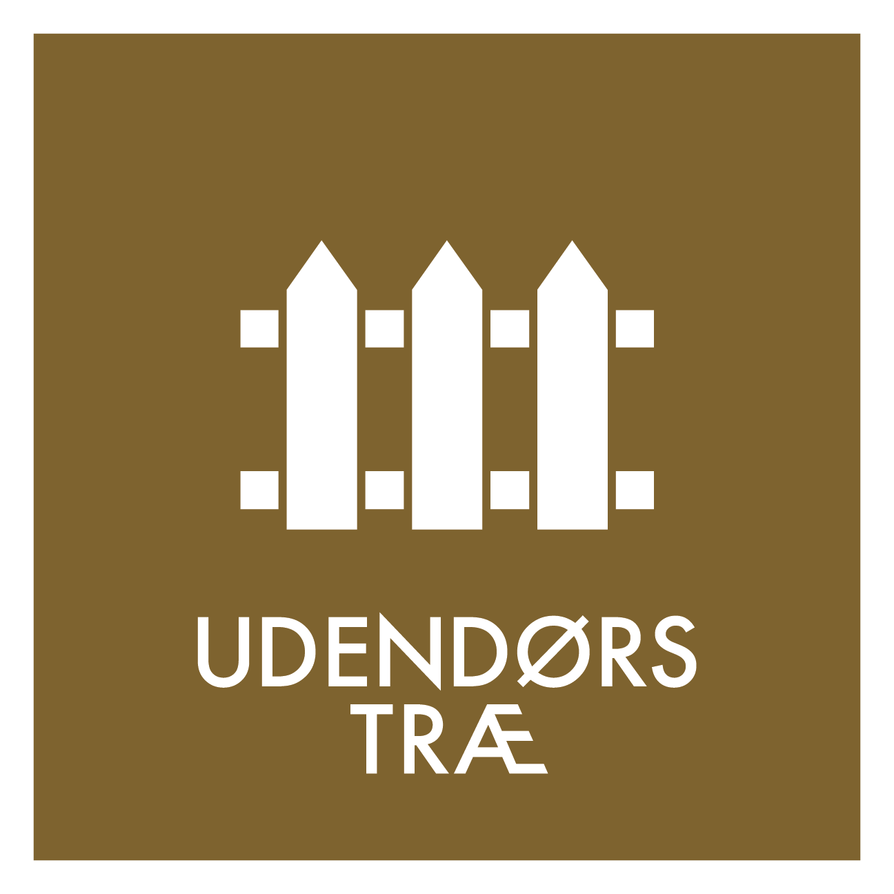 Udendørs træ affald skilt - Dansk Affaldssortering