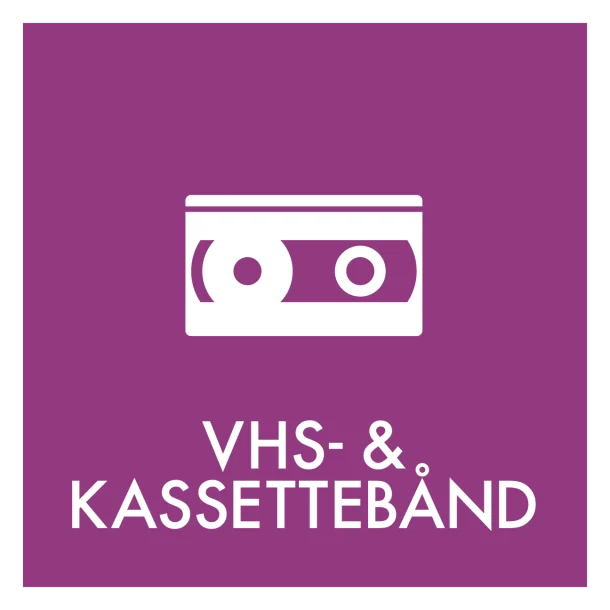 VHS- og kassettebånd affald skilt - Dansk Affaldssortering