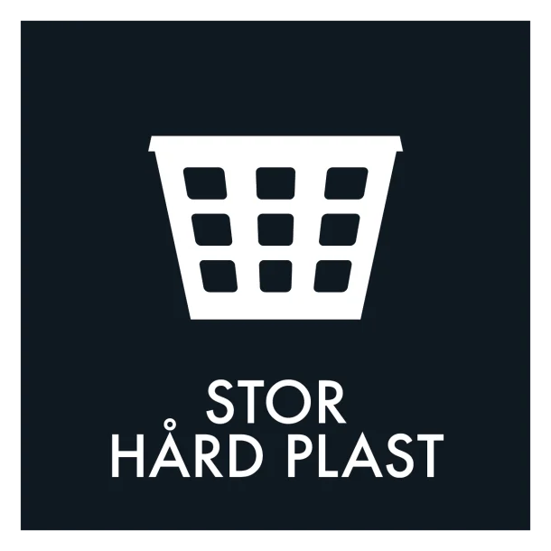 Stor hård plast affald sort skilt - Dansk Affaldssortering
