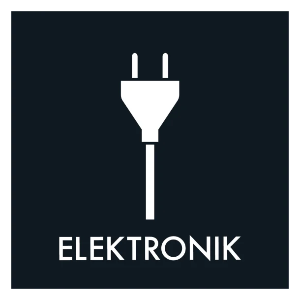 Elektronik affald sort skilt - Dansk Affaldssortering