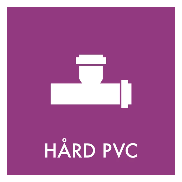 Hård PVC affald skilt - Dansk Affaldssortering