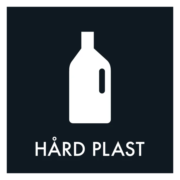 Hård plast affald sort skilt - Dansk Affaldssortering