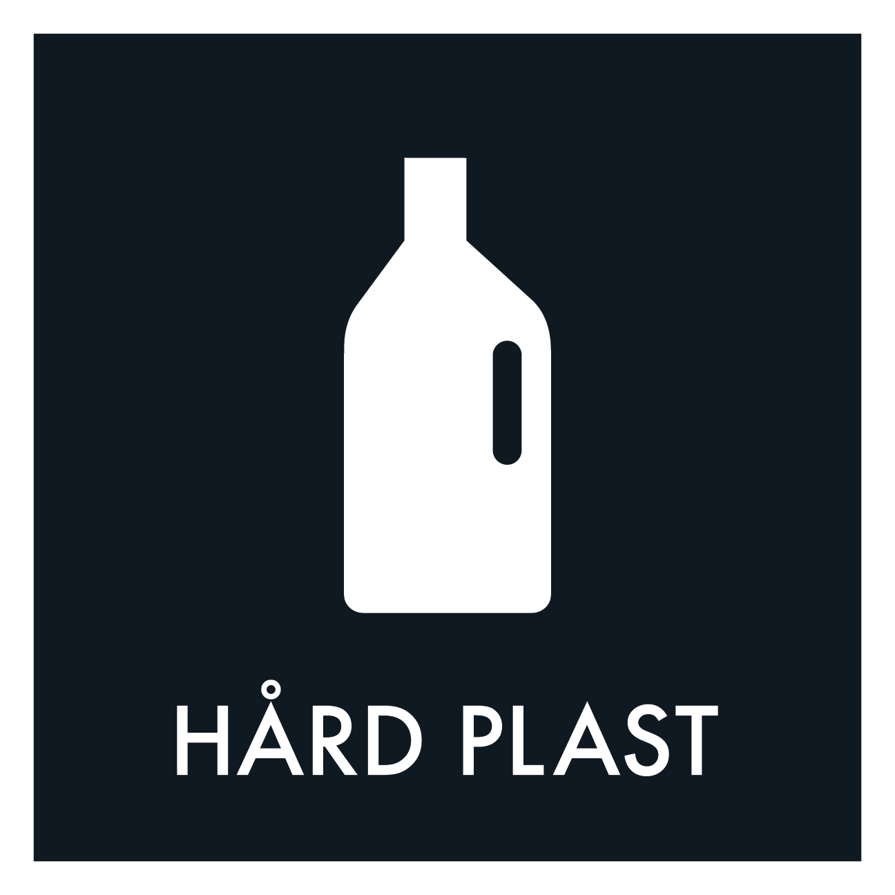 Hård plast affald sort skilt - Dansk Affaldssortering