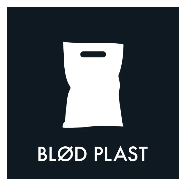 Blød plast affald sort skilt - Dansk Affaldssortering