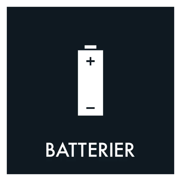 Batterier affald sort skilt - Dansk Affaldssortering