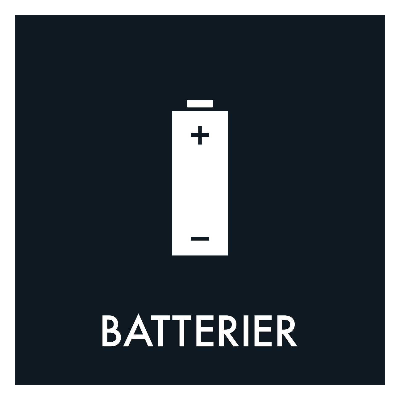 Batterier affald sort skilt - Dansk Affaldssortering