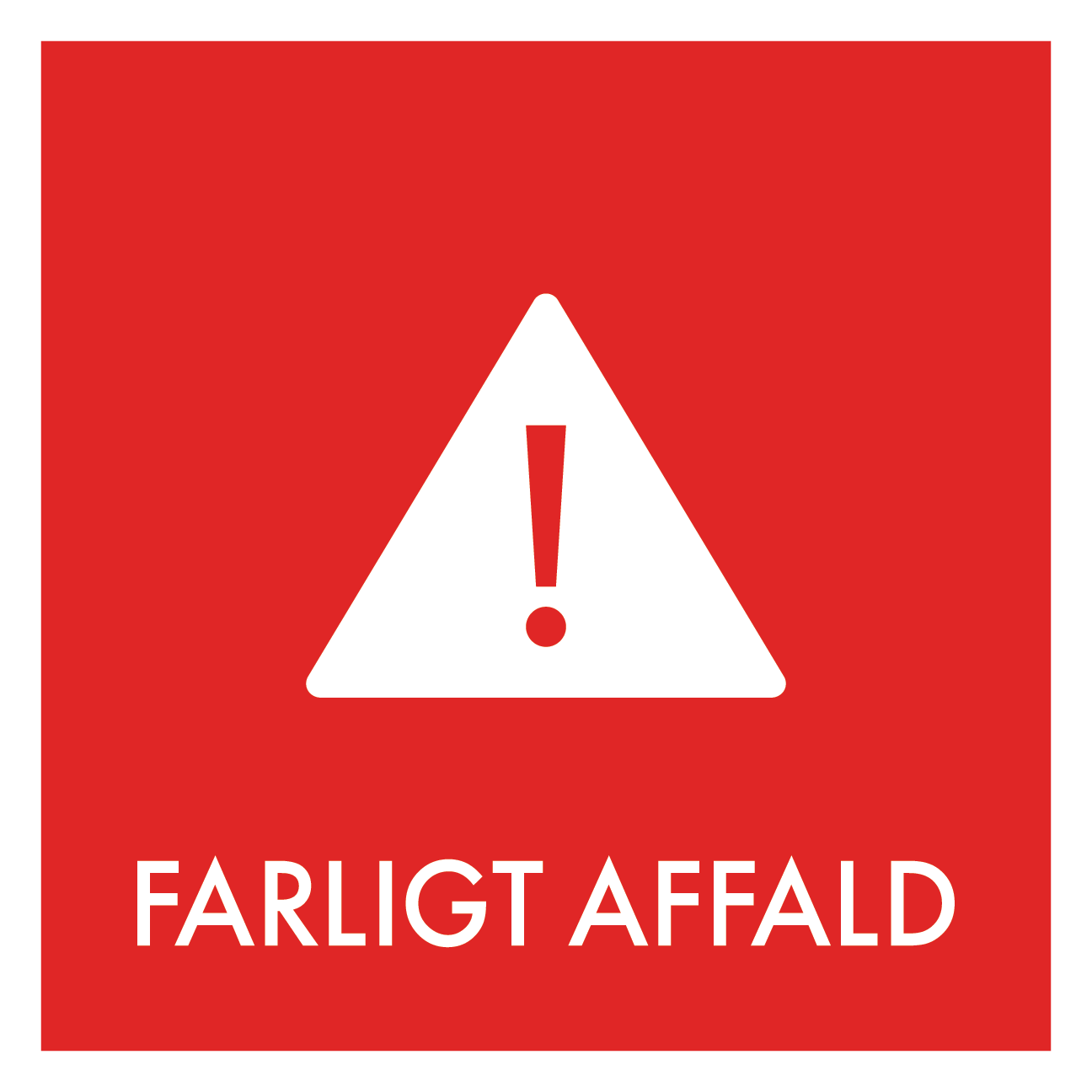 Farligt affald skilt - Dansk Affaldssortering