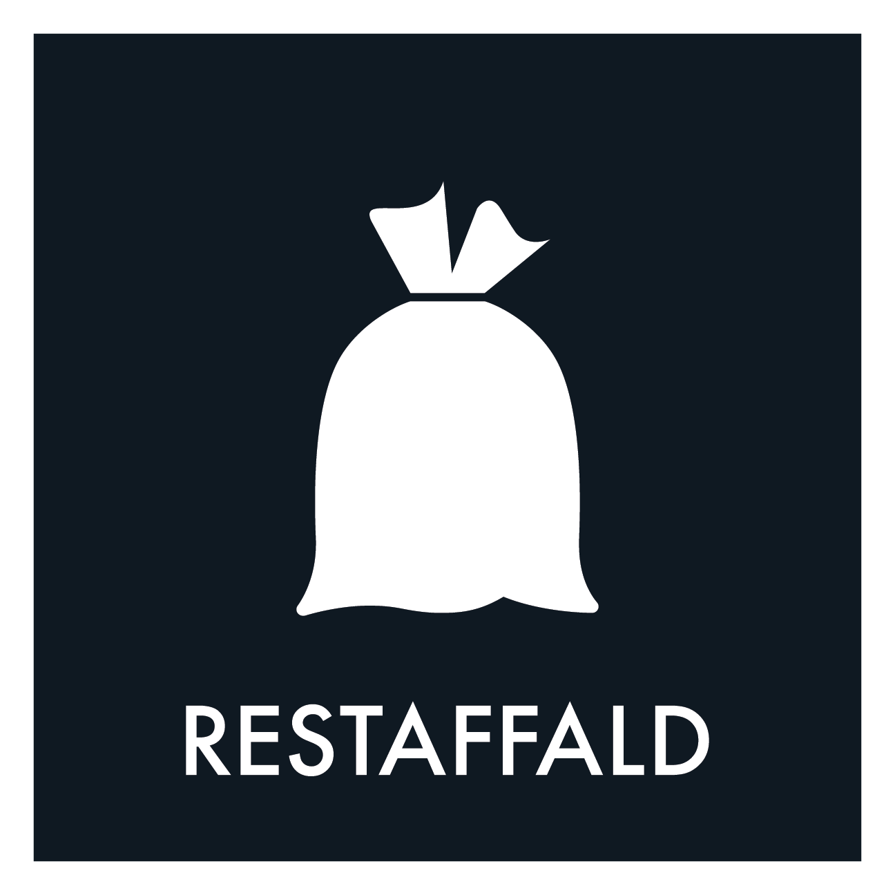 Restaffald skilt - Dansk Affaldssortering