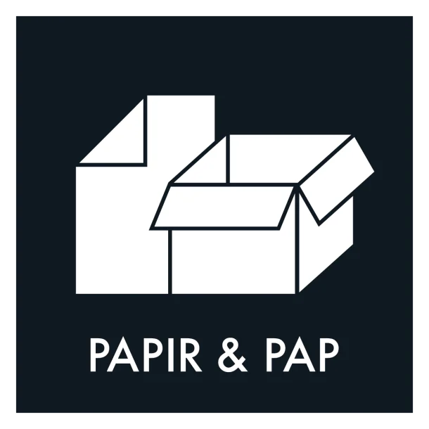 Papir & pap affald sort skilt - Dansk Affaldssortering
