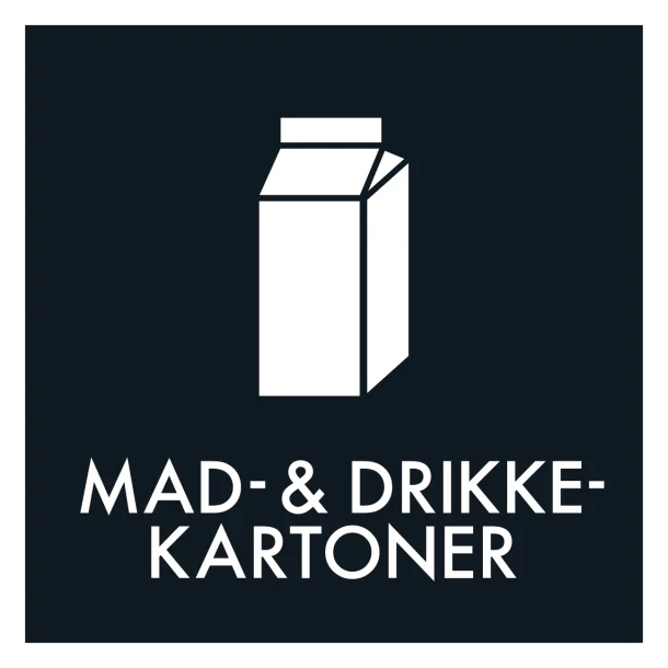 Mad- og drikkekartoner affald sort skilt - Dansk Affaldssortering