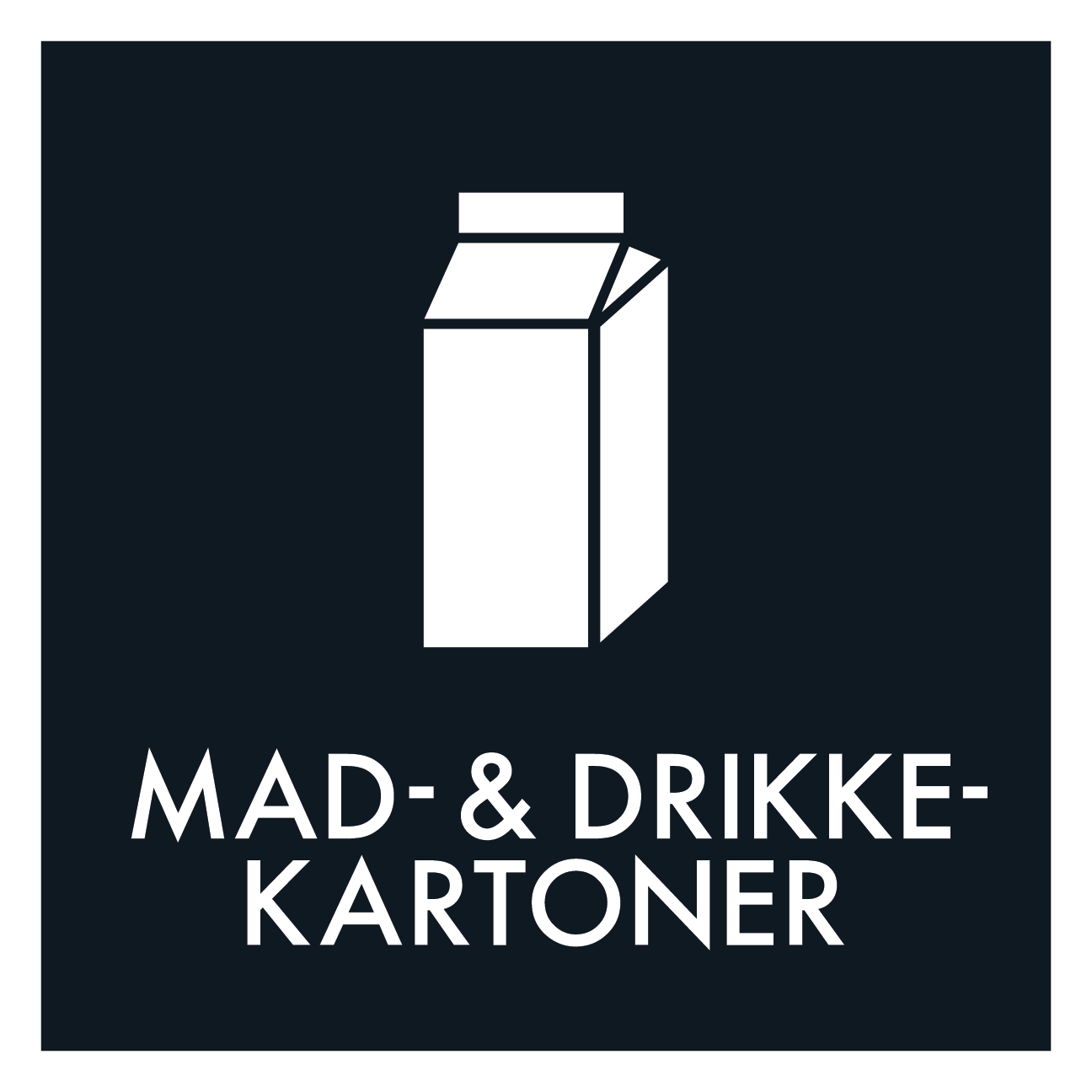 Mad- og drikkekartoner affald sort skilt - Dansk Affaldssortering