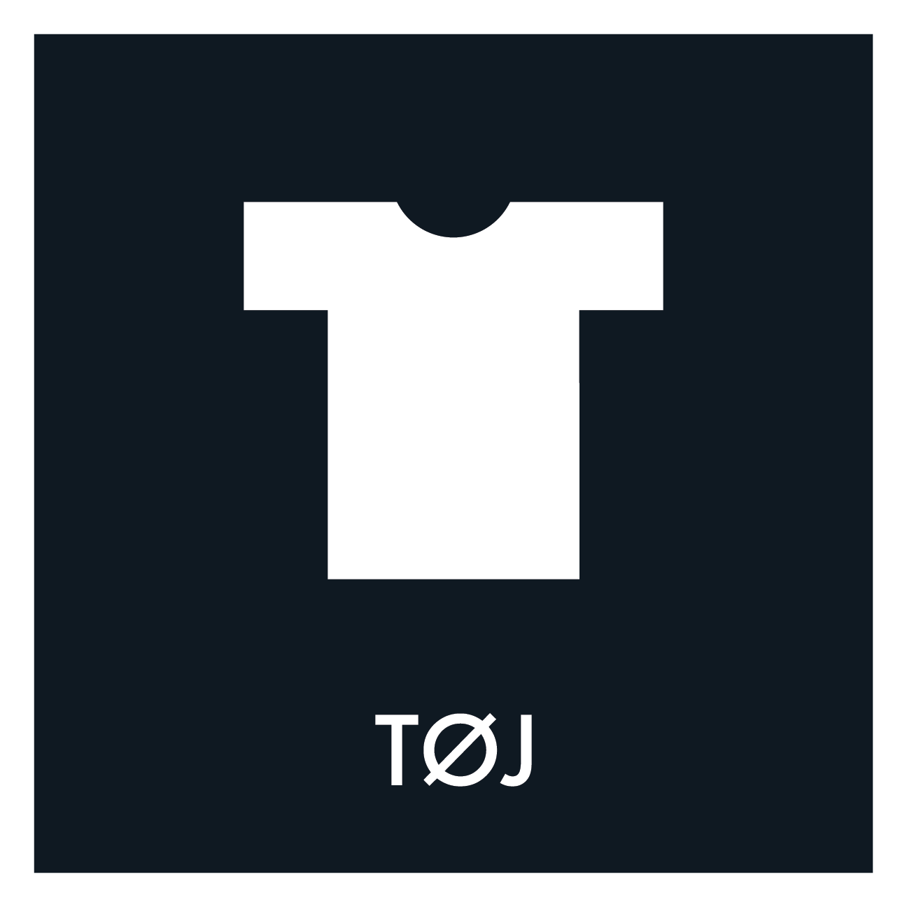 Tøj affald sort skilt - Dansk Affaldssortering