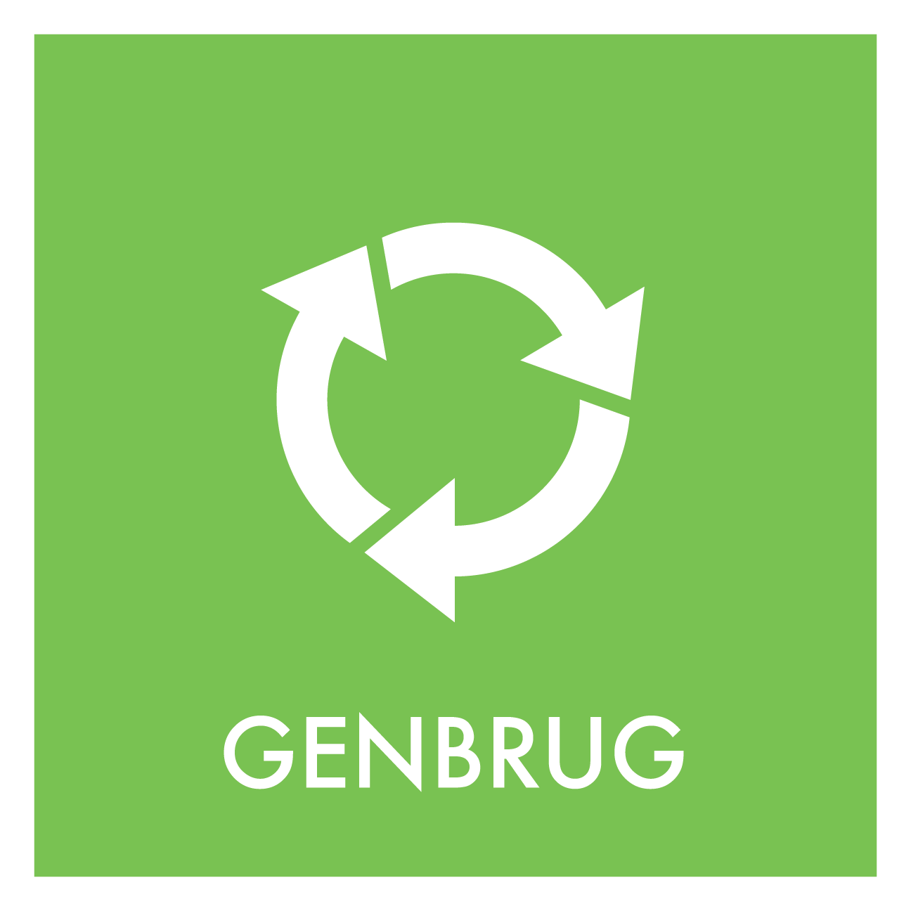 Genbrug affald skilt - Dansk Affaldssortering