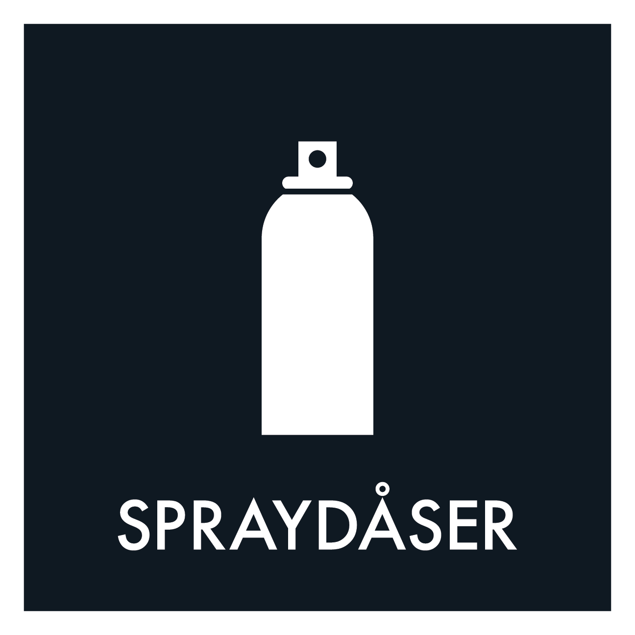 Spraydåser affald sort skilt - Dansk Affaldssortering