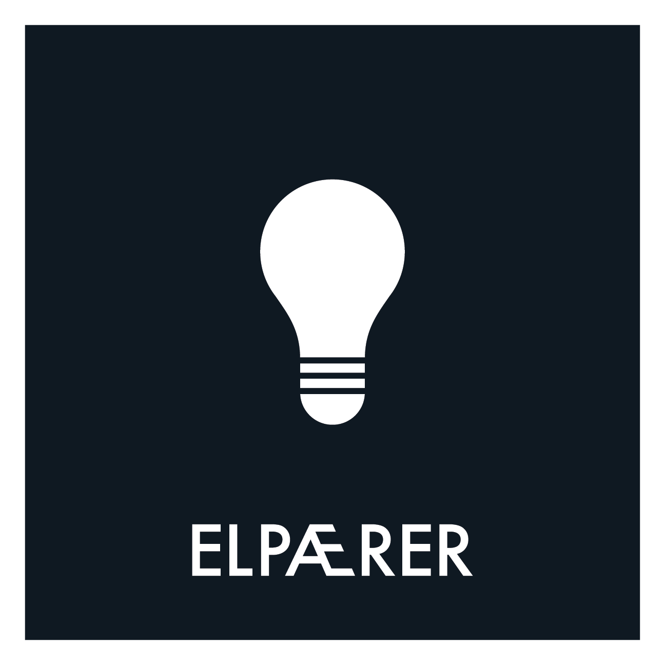 Elpærer affald sort skilt - Dansk Affaldssortering