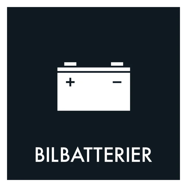 Bilbatterier affald sort skilt - Dansk Affaldssortering