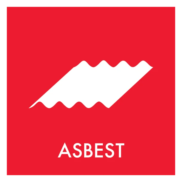 Asbest affald skilt - Dansk Affaldssortering