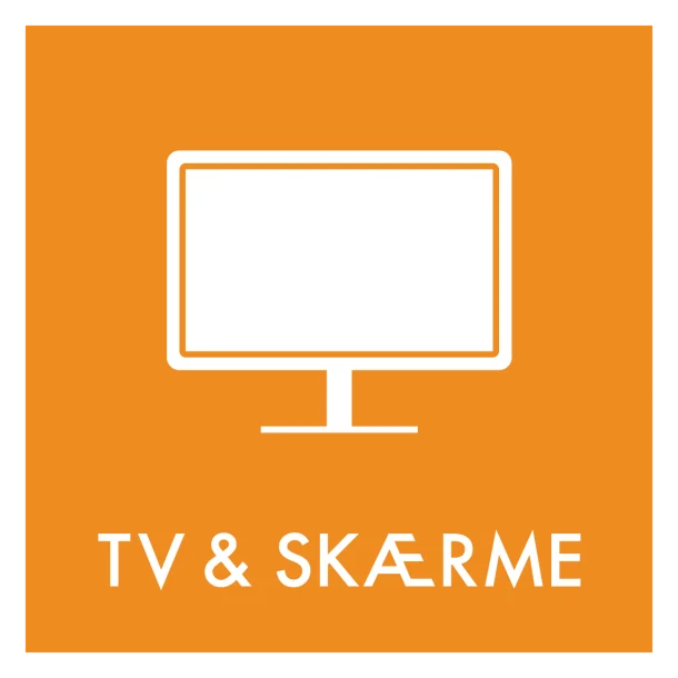TV & Skærme affald skilt - Dansk Affaldssortering