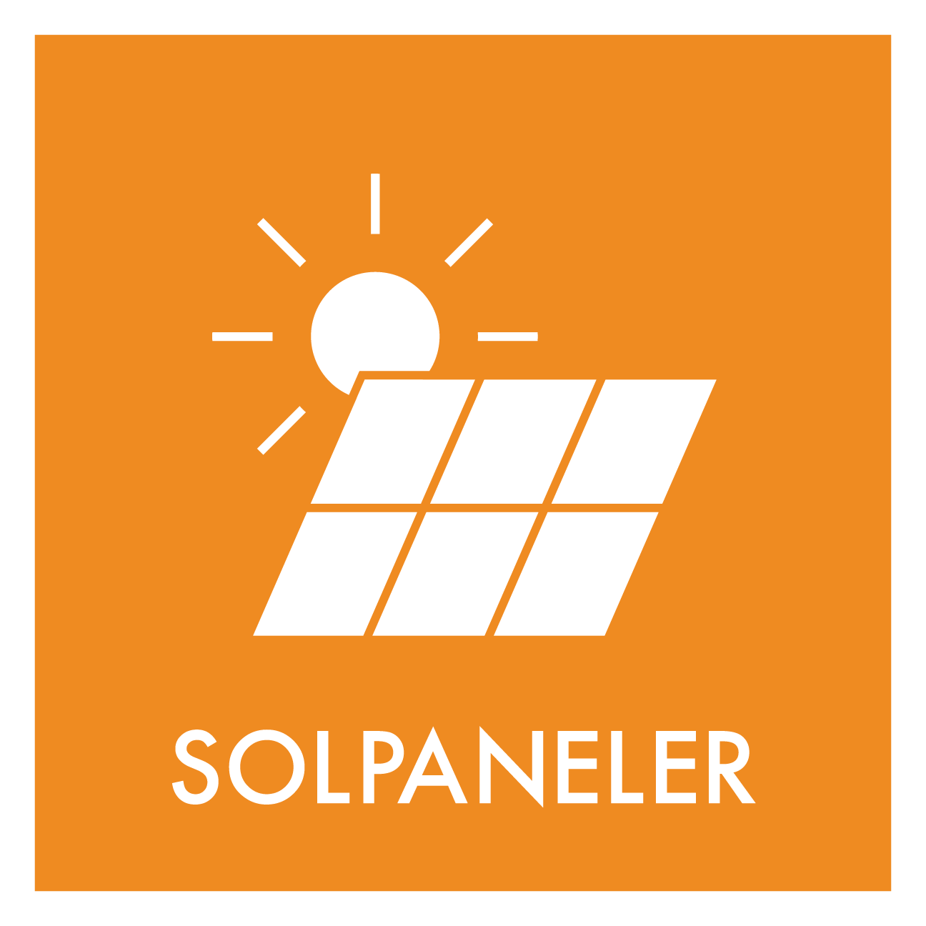 Solpaneler affald skilt - Dansk Affaldssortering