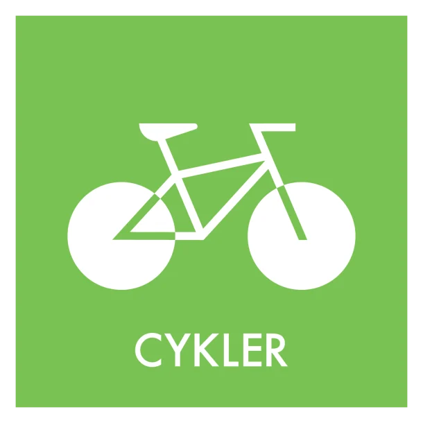 Cykler skilt - Dansk Affaldssortering