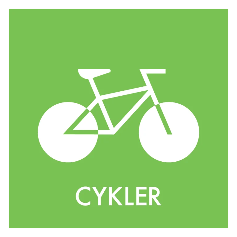 Cykler skilt - Dansk Affaldssortering