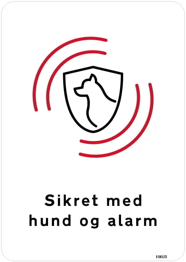 den-simple-linje-hund sikret med hund og alarm